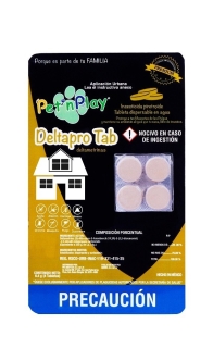 DELTAPRO TAB PET'NPLAY INSECTICIDA ( 4 TABLETAS ) 6.4 G